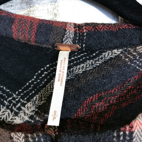 Free People wool plaid JOHNNY ON THE SPOT tunic - Picture 5 of 8